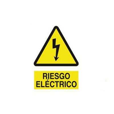 cartel riesgo eléctrico