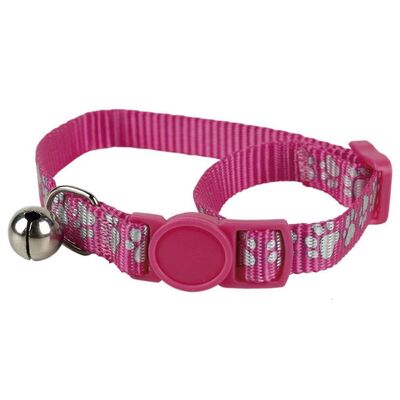 Collar con cascabel rosa