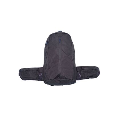Mochila lona verde 25l trasera