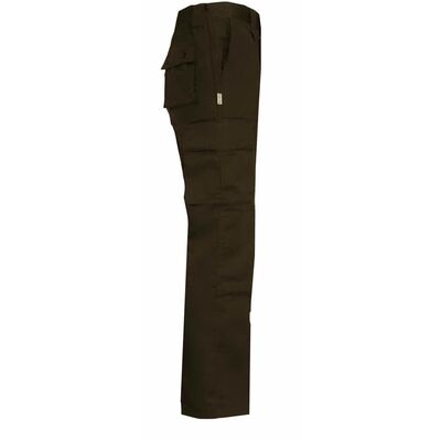 Pantalon caza kaki lateral